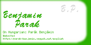 benjamin parak business card
