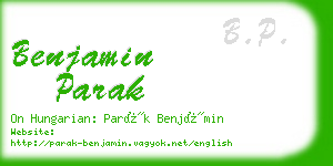 benjamin parak business card